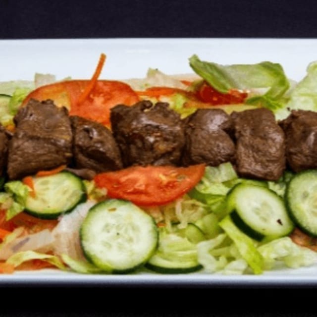 Low Carb Beef Kabob Salad.