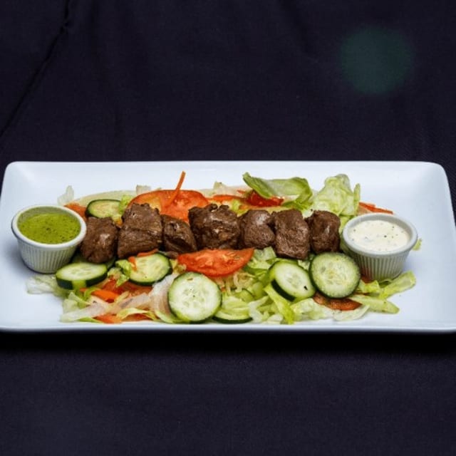 Beef Kabob Salad.
