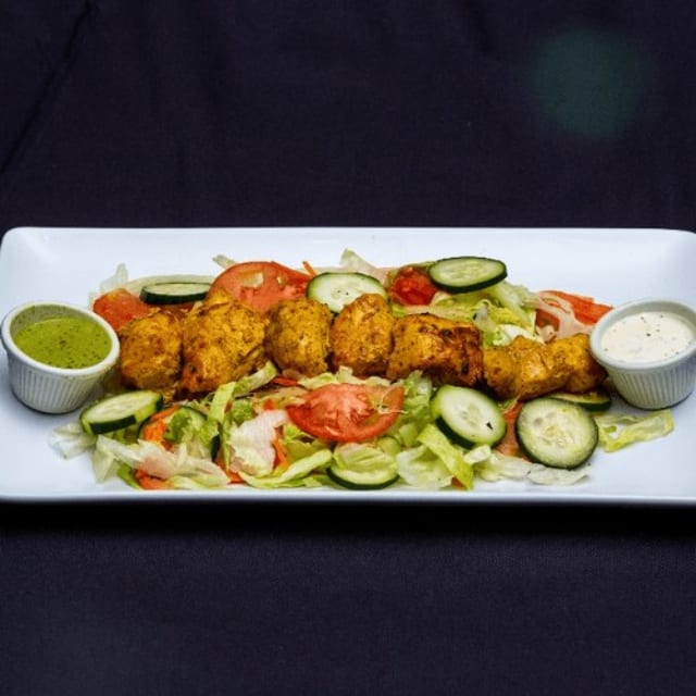 Low Carb Chicken Kabob Salad.